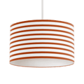 Orange and White Geometric Striped Lampshade, Ceiling or Table Lamp Shade - Joe’s Haven