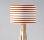 Orange and White Geometric Striped Lampshade, Ceiling or Table Lamp Shade - Joe’s Haven