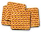Orange and Yellow Geometric Arches Design Coaster, Table Decor Drinks Mat - Joe’s Haven