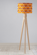 Orange and Yellow Geometric Arches Design Lampshade, Ceiling or Table Lamp Shade - Joe’s Haven