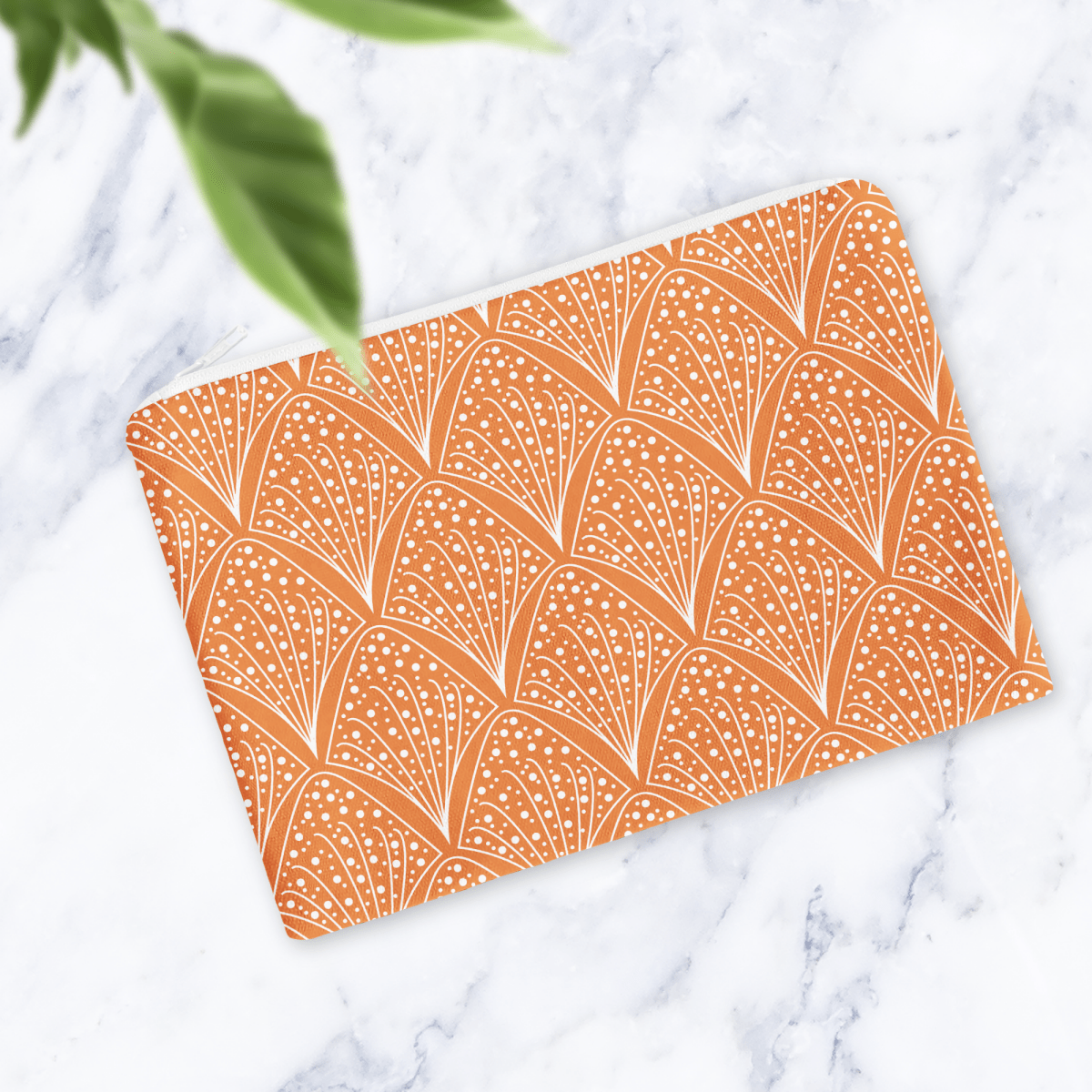 Orange Abstract Make Up Bag - Joe’s Haven