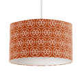 Orange and White Geometric Semi - Circle Design Lampshade, Ceiling or Table Lamp Shade - Joe’s Haven