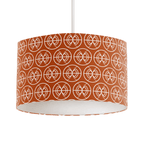 Orange and White Geometric Semi - Circle Design Lampshade, Ceiling or Table Lamp Shade - Joe’s Haven