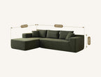 Ortega Modular Sofa Bed, Three Seater Corner Sofa Bed, Boucle - Joe’s Haven