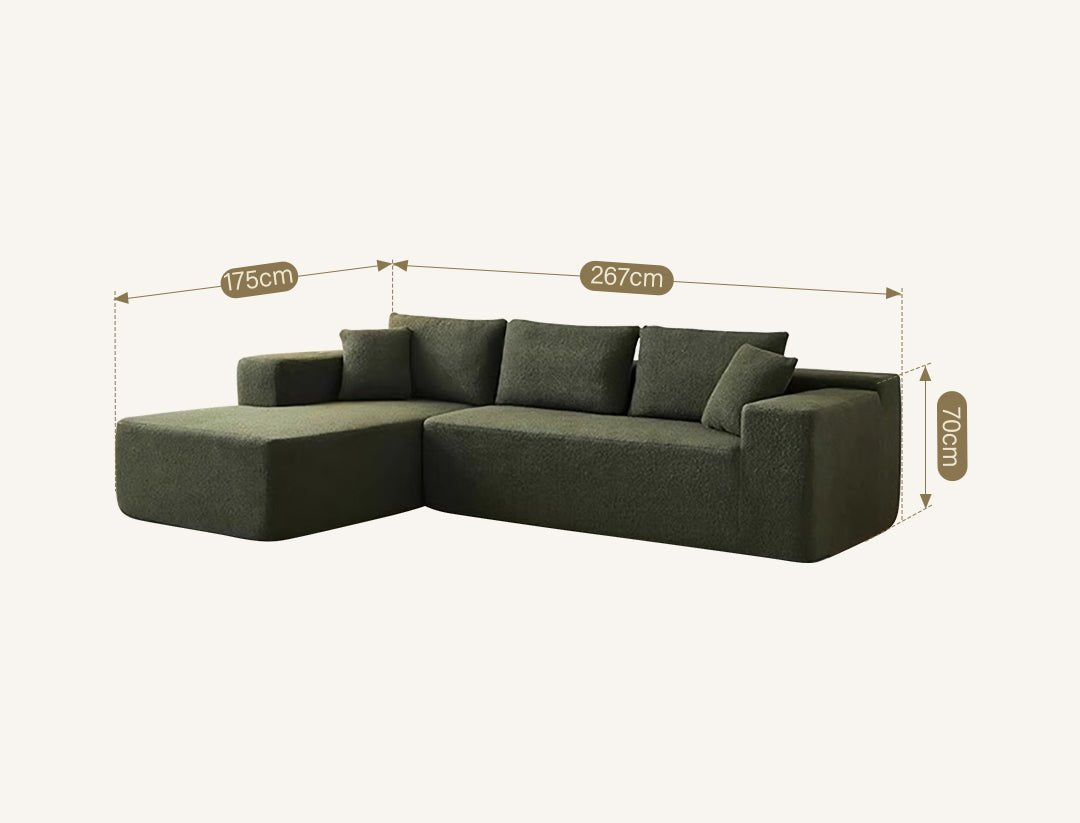 Ortega Modular Sofa Bed, Three Seater Corner Sofa Bed, Boucle - Joe’s Haven