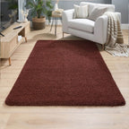 Washable Ox Red Shaggy Rug - Joe’s Haven