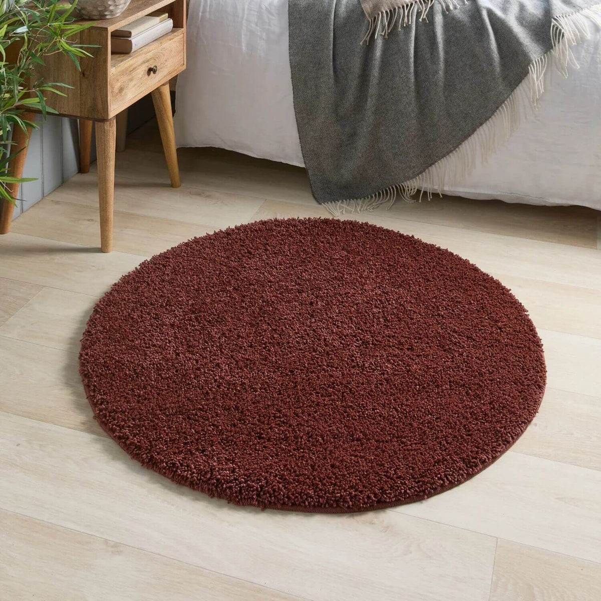Washable Ox Red Shaggy Rug - Joe’s Haven