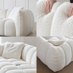 Oxley Pumpkin Single Seater Sofa, Armchair, White - Joe’s Haven
