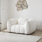 Oxley Pumpkin Single Seater Sofa, Armchair, White - Joe’s Haven