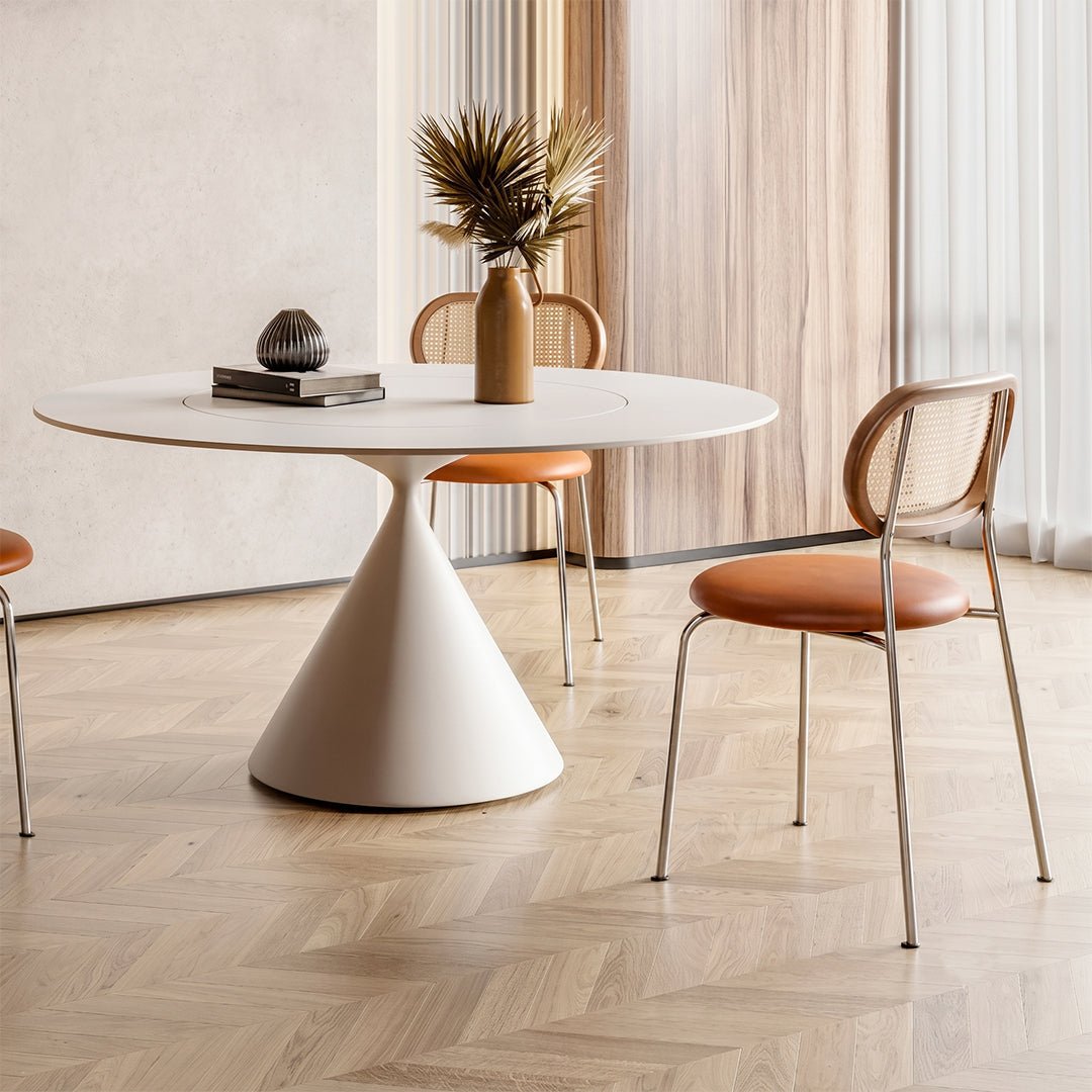Ozzie Rattan Dining Chair, Round Seat Pad - Joe’s Haven
