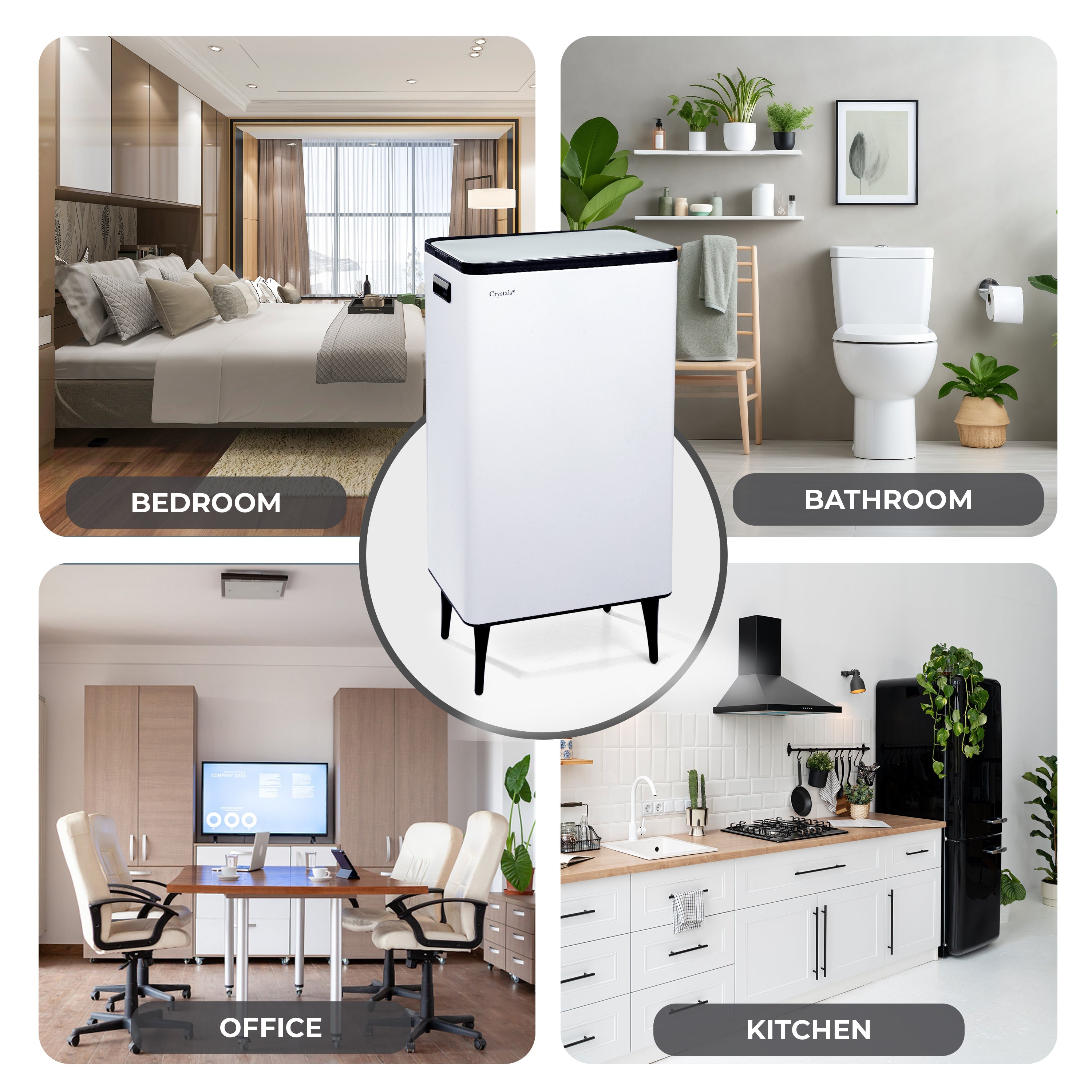 60L Dual Compartment Kitchen Bin