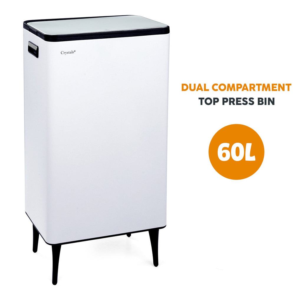60L Dual Compartment Kitchen Bin
