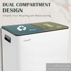 60L Dual Compartment Pedal Bin