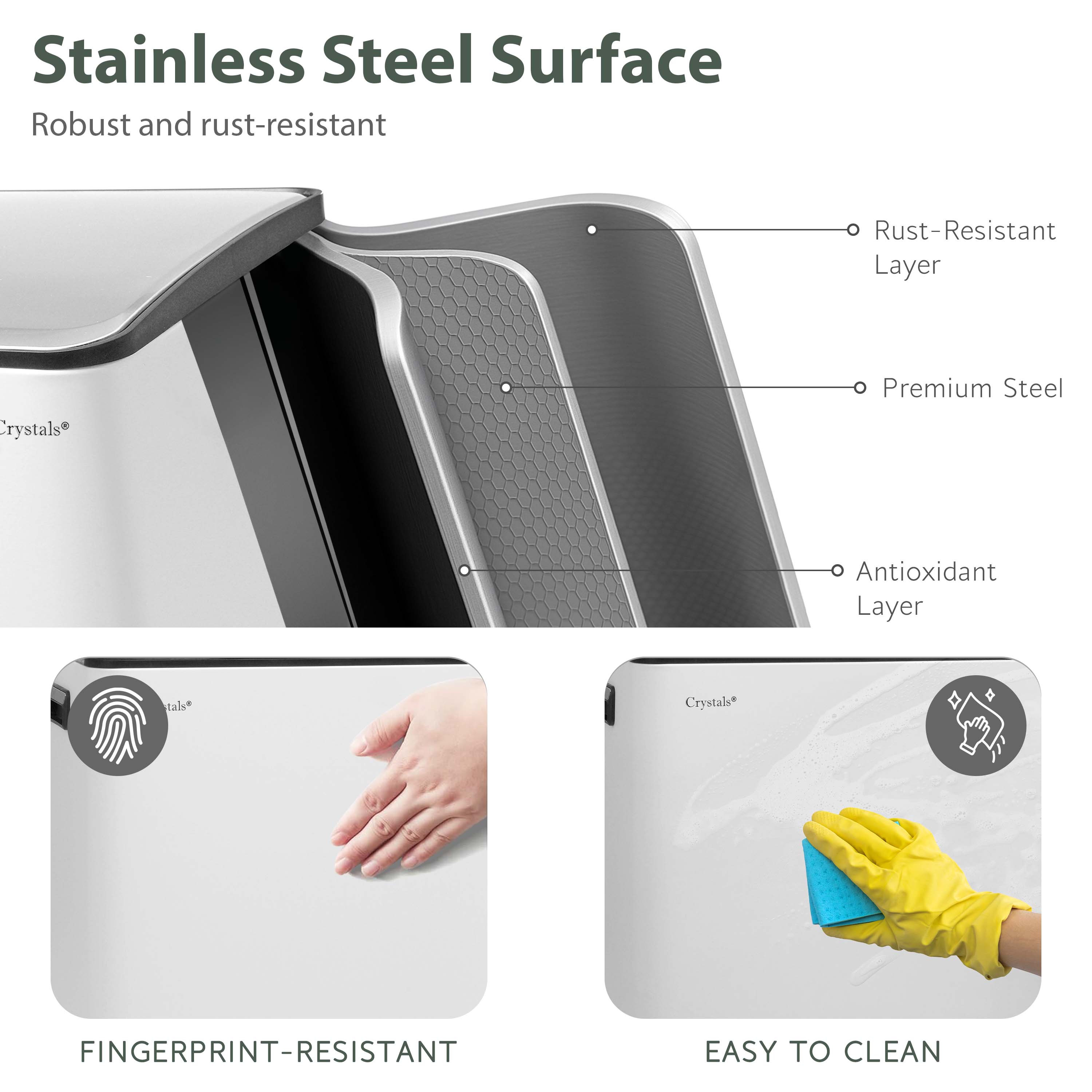 60L Dual Compartment Pedal Bin