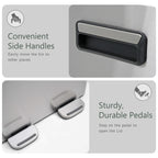 60L Dual Compartment Pedal Bin Silver