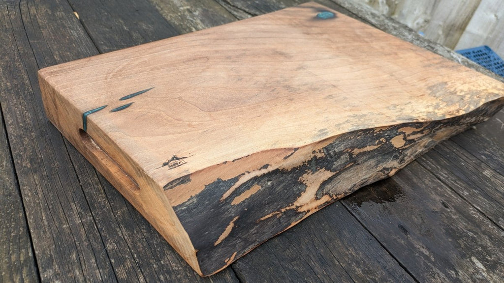 English Walnut with turquoise highlights - Joe’s Haven