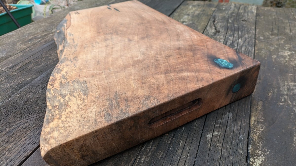 English Walnut with turquoise highlights - Joe’s Haven