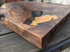 Cornish Walnut and gold black epoxy resin side table - Joe’s Haven