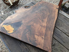 Cornish Walnut and gold black epoxy resin side table - Joe’s Haven