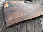 Cornish Walnut and gold black epoxy resin side table - Joe’s Haven