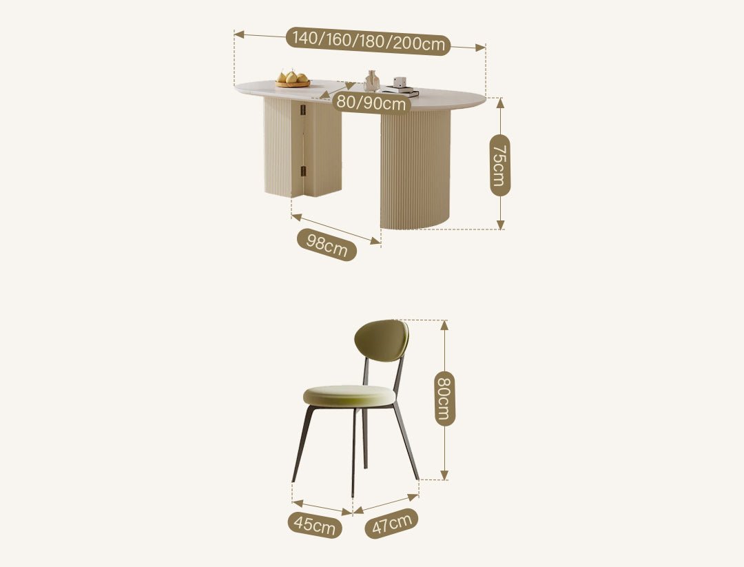 Pacheco Foldable Dining Table, Oval - Joe’s Haven
