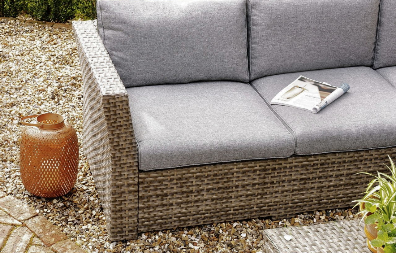 Grey Rattan 5 Seater Corner Garden Sofa Set - Joe’s Haven
