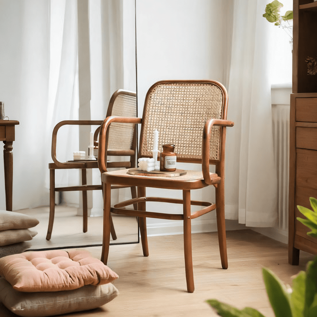 Paris G04 Rattan Dining Chair, Walnut - Joe’s Haven