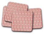 Pink Geometric Coasters, Table Decor Drinks Mat - Joe’s Haven