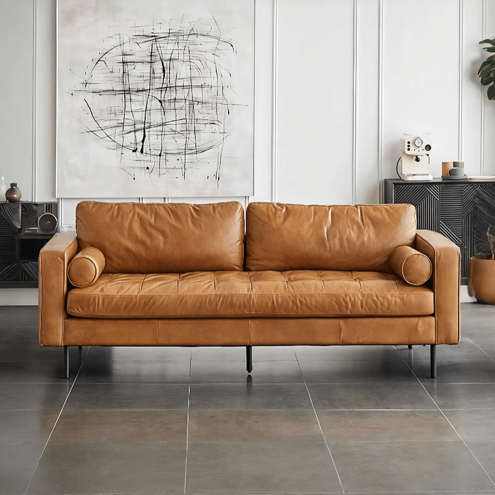 Porto Two Seater Sofa, Real Leather - Joe’s Haven