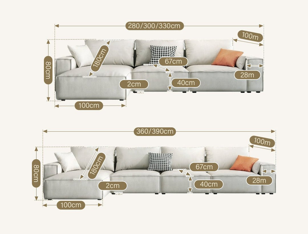 R67 Anselm Three Seater Sofa, Leathaire - Joe’s Haven