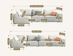 R67 Anselm Three Seater Sofa, Leathaire - Joe’s Haven