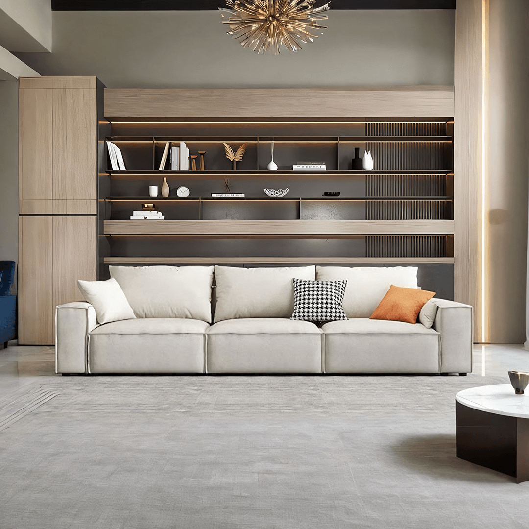 R67 Anselm Three Seater Sofa, Leathaire - Joe’s Haven