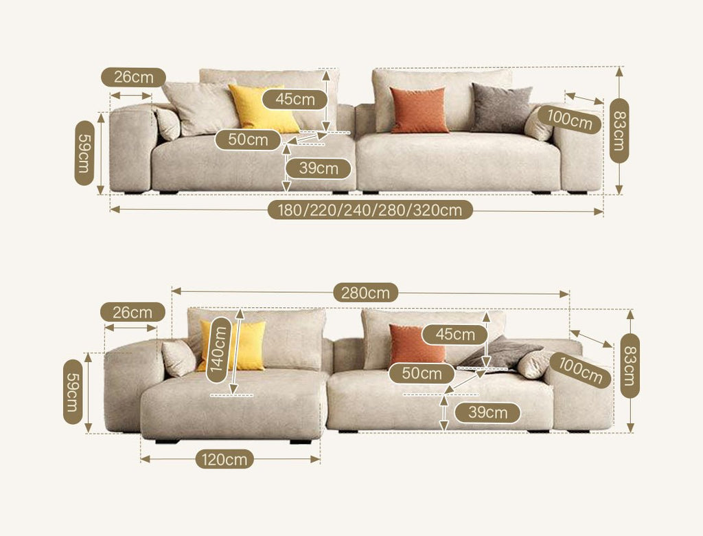 R87 Calvin Two Seater, Three Seater, Four Seater Sofa, Leathaire - Joe’s Haven