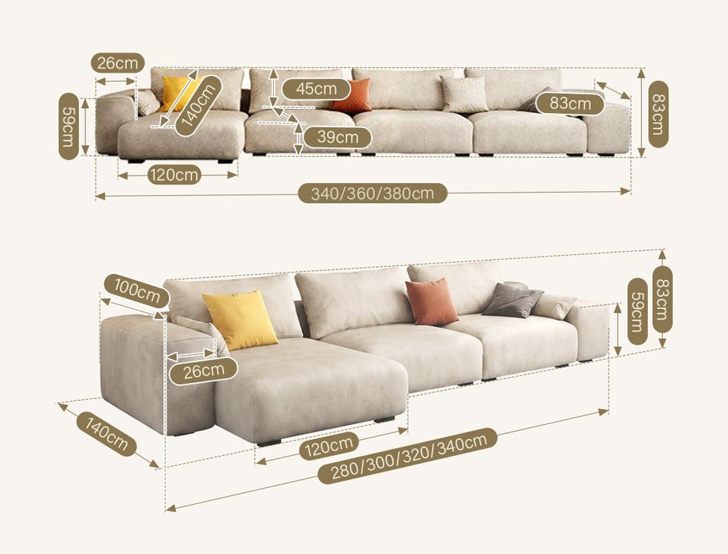 R87 Calvin Four Seater, Five Seater Sofa, Corner Sofa, Leathaire - Joe’s Haven