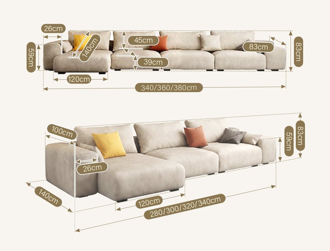 R87 Calvin Two Seater, Three Seater, Four Seater Sofa, Leathaire - Joe’s Haven