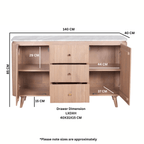 Bundi Natural Marble & Wood Extra Large Sideboard - Joe’s Haven