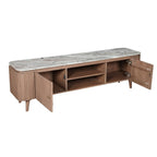 Bundi Natural Marble & Wood Large Tv Cabinet - Joe’s Haven