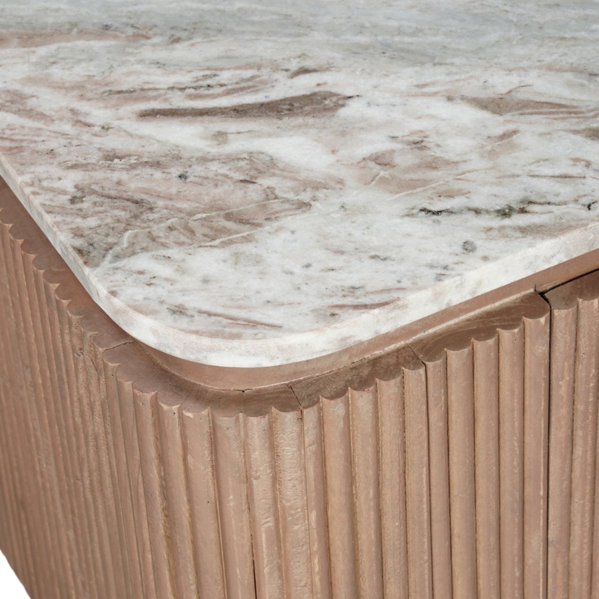 Bundi Natural Marble & Wood Large Tv Cabinet - Joe’s Haven