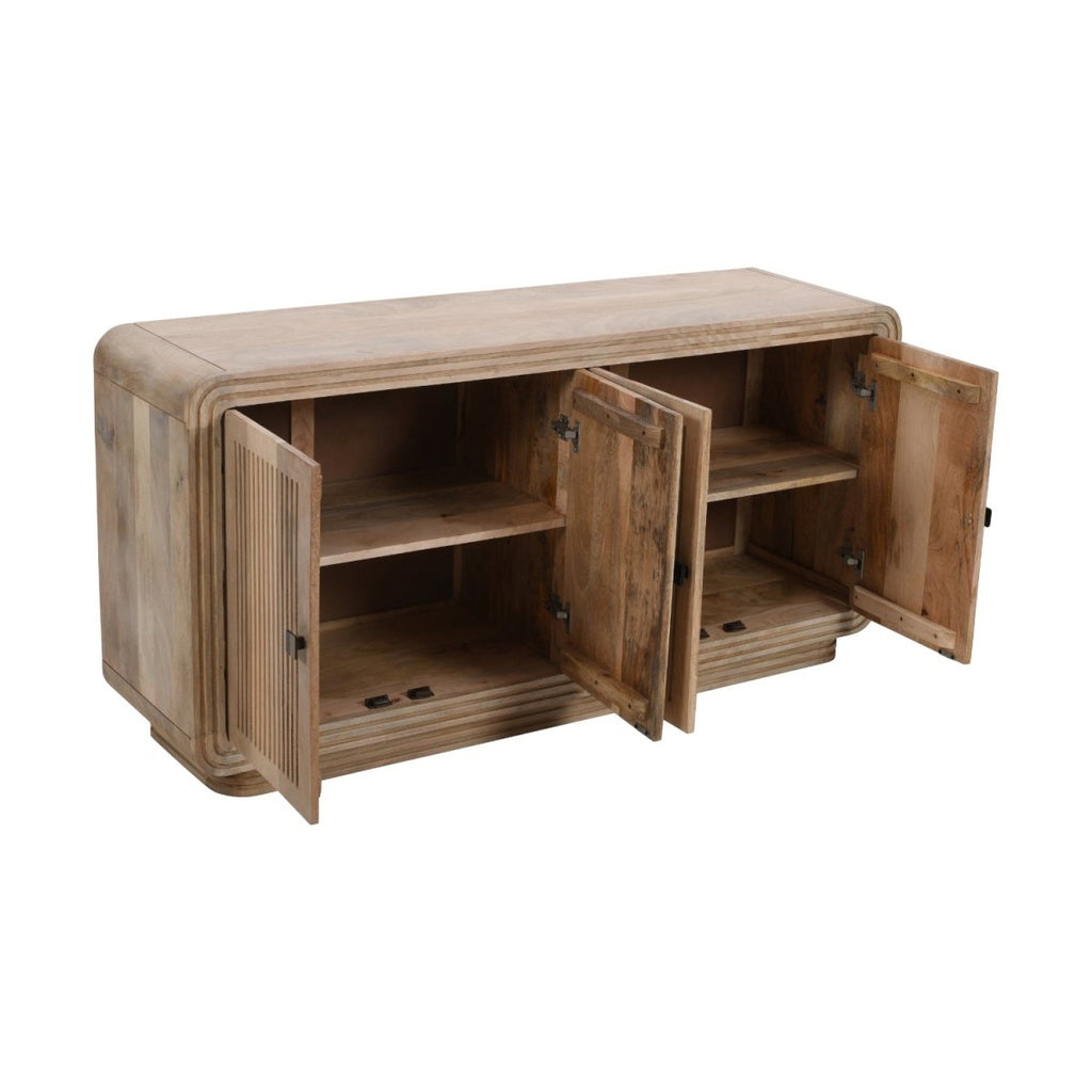 Preston Mango Wood 4 Doors Large Sideboard - Joe’s Haven