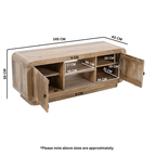Preston Mango Wood 2 Doors TV Cabinet - Joe’s Haven