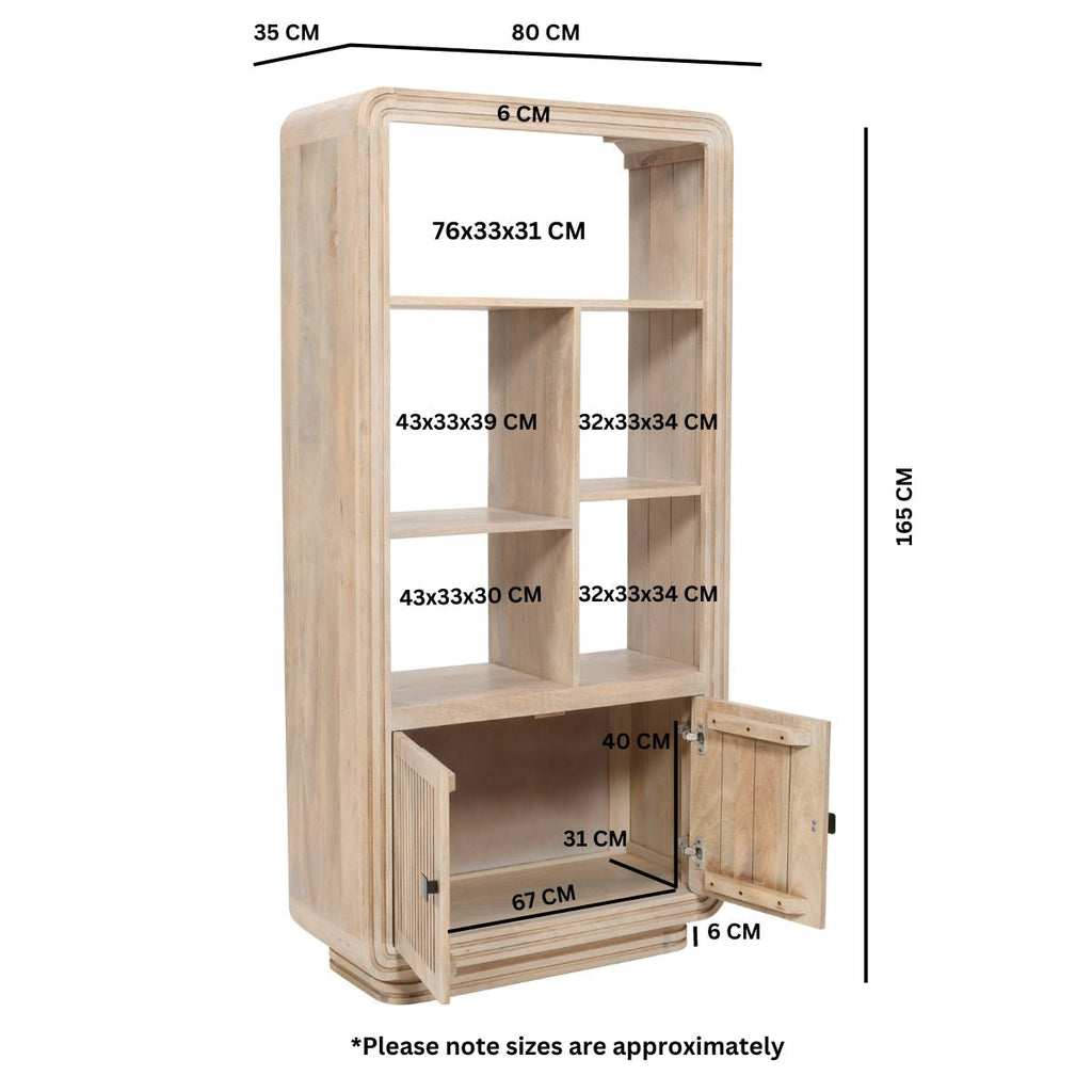 Preston Mango Wood Bookcase - Joe’s Haven