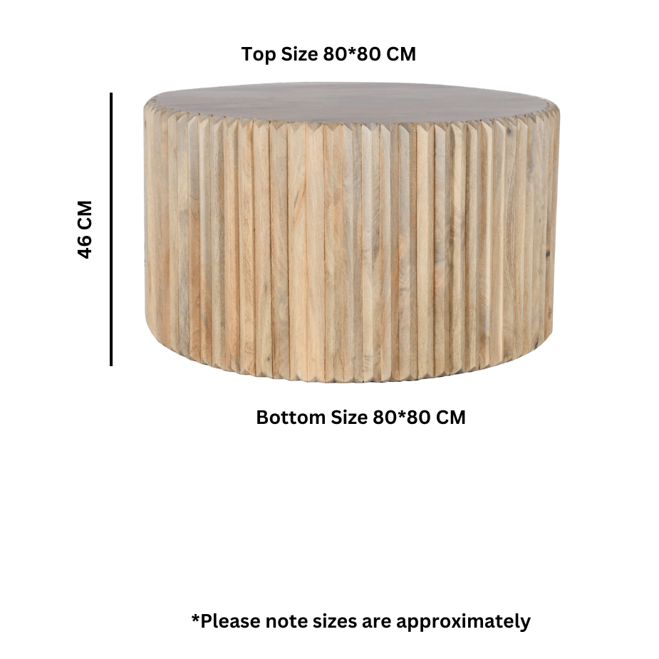 Preston Mango Wood Round Coffee Table - Joe’s Haven