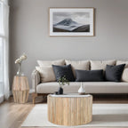 Preston Mango Wood Round Coffee Table - Joe’s Haven