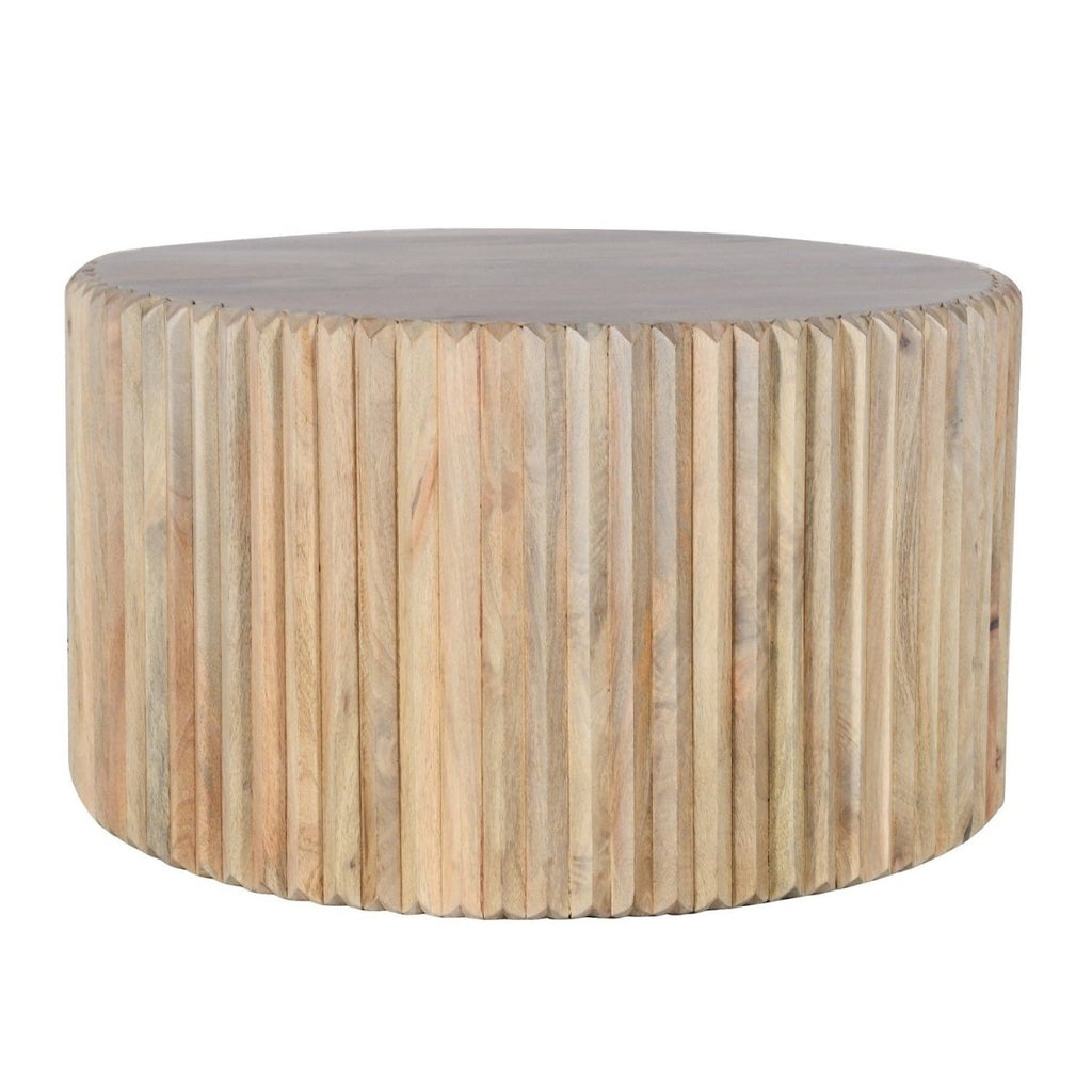 Preston Mango Wood Round Coffee Table - Joe’s Haven