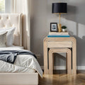 Preston Mango Wood Nest of 2 Tables with Drawer - Joe’s Haven