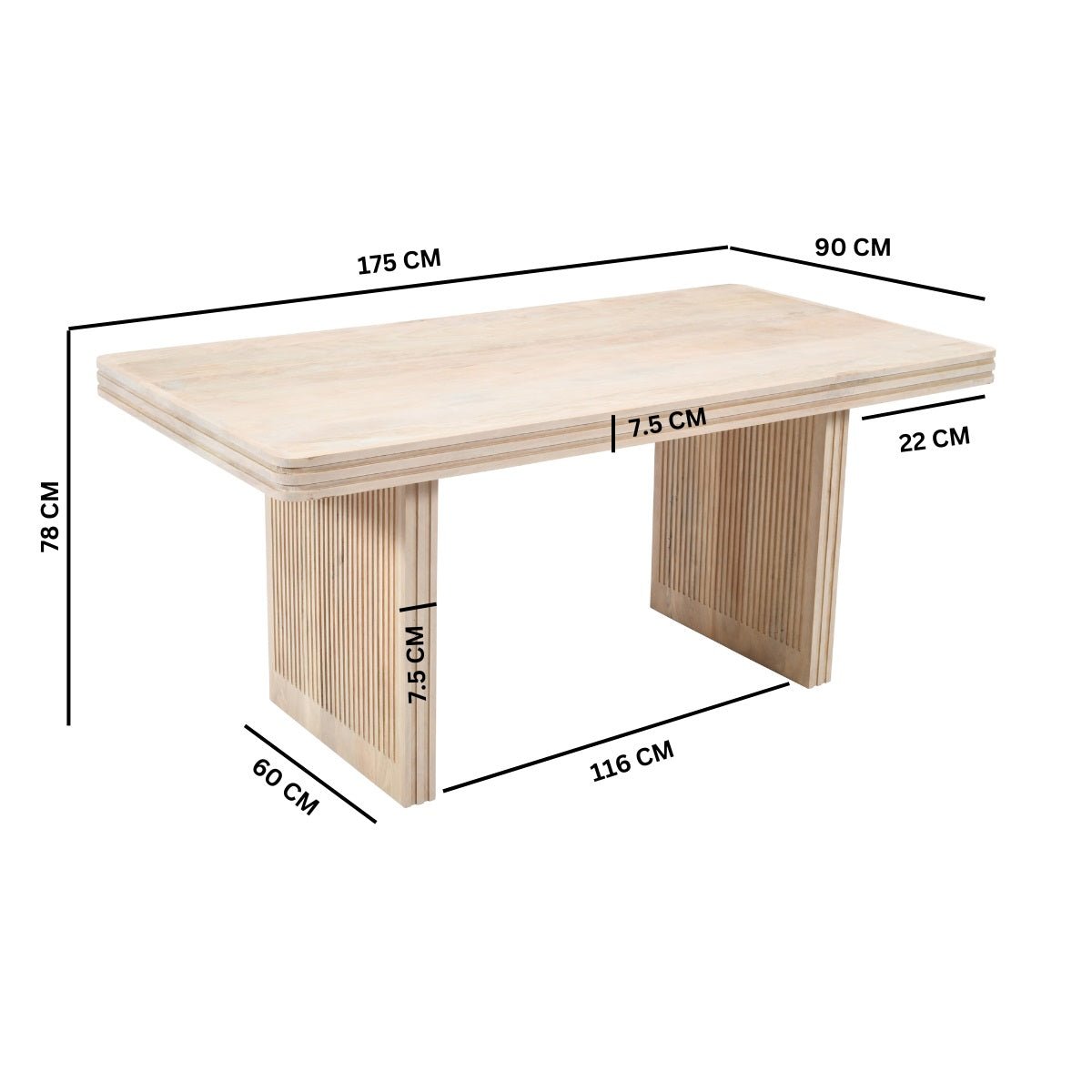 Preston Mango Wood Dining Table - Joe’s Haven