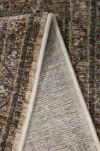 Raja Medallion Vintage Rug – Brown Heritage Elegance - Joe’s Haven