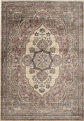 Raja Medallion Vintage Rug – Brown Heritage Elegance - Joe’s Haven