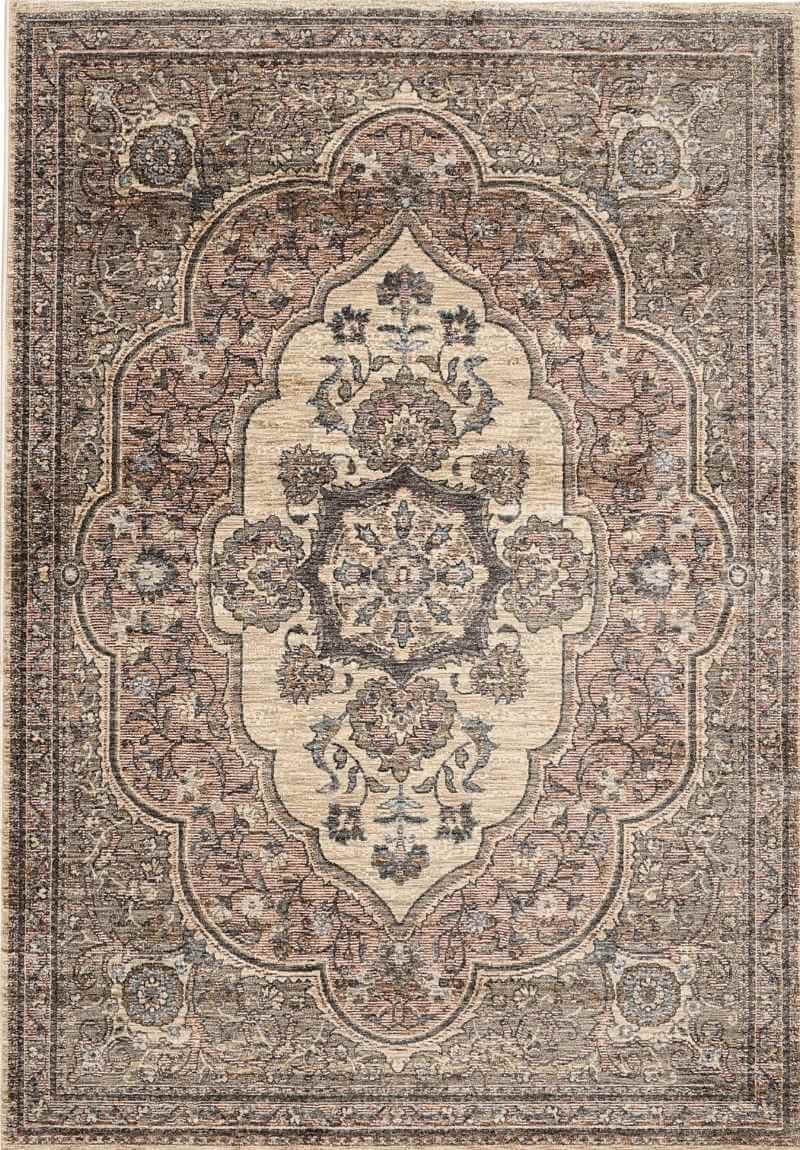 Raja Medallion Vintage Rug – Brown Heritage Elegance - Joe’s Haven
