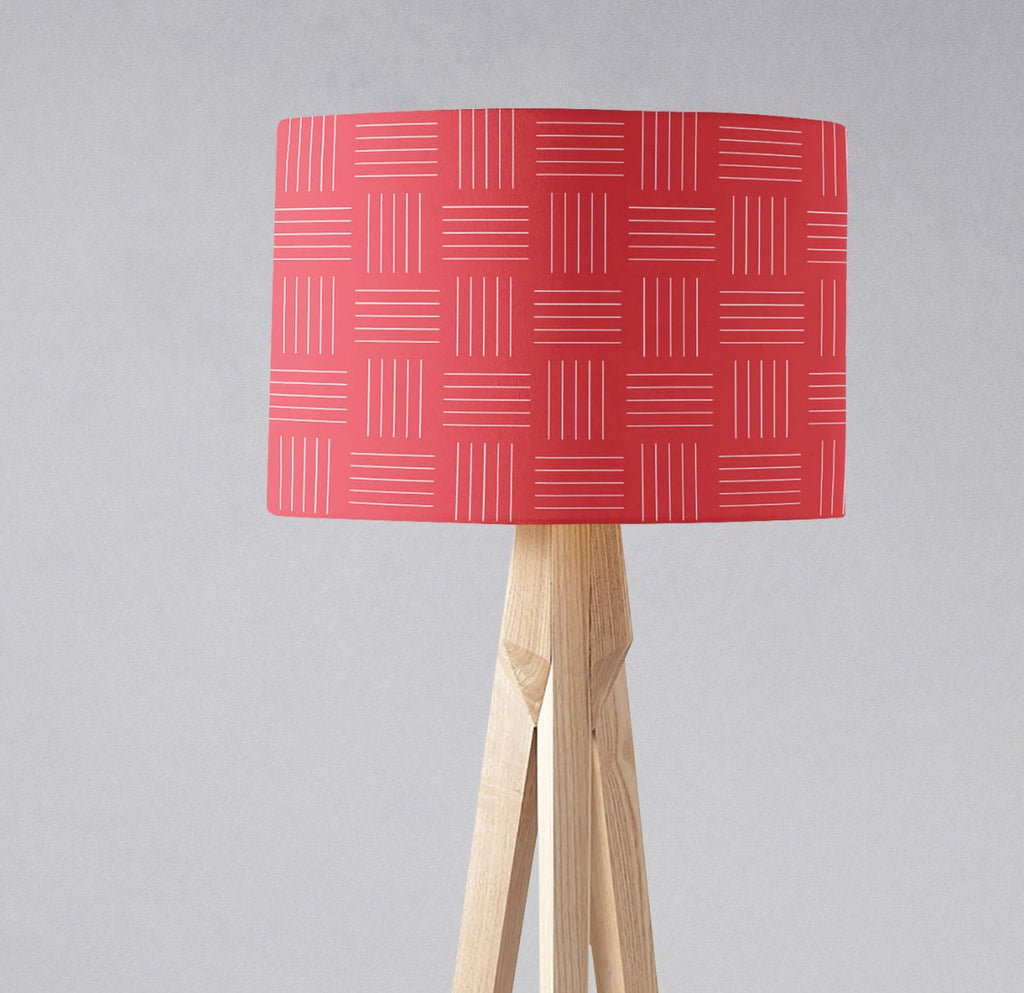Red and White Lines Lampshade, Ceiling or Table Lamp Shade - Joe’s Haven